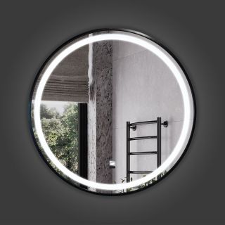 Зеркало Comforty в черной алюминиевой раме Comforty Лея-60 LED-подсветка, бесконтактный сенсор